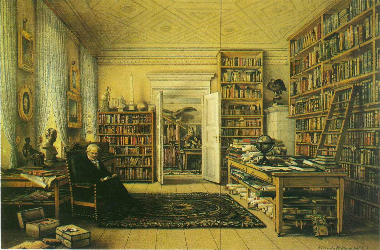 Painting of Alexander von Humboldt in his study
